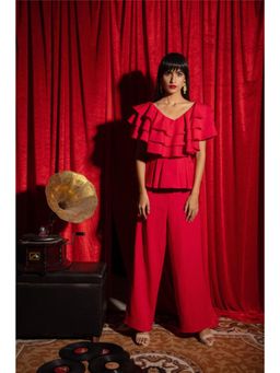 Label Iris - Red Ruffle Co-Ord's