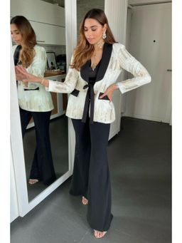Label Iris - Ivory Sequin Blazer with Bustier and Pant