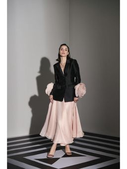 Label Iris - Black and Champagne Blazer with Skirt