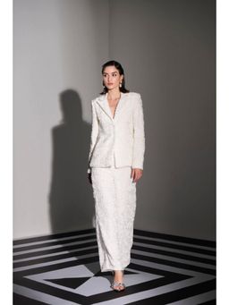 Label Iris - Ivory Lace Blazer with Pant