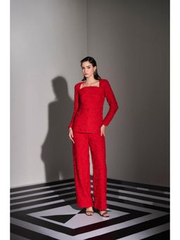 Label Iris - Red Lace Co-Ord's
