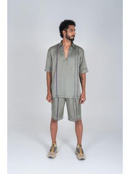 NEORA BY NEHAL CHOPRA - Green With Purple Co-Ord's