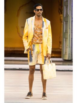 MANDIRA WIRK - Strokes Linen Resort Jacket And Shorts