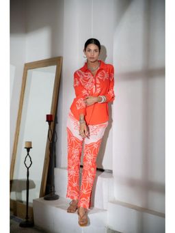 Naav - Noor Floral Co-Ord set In Orange