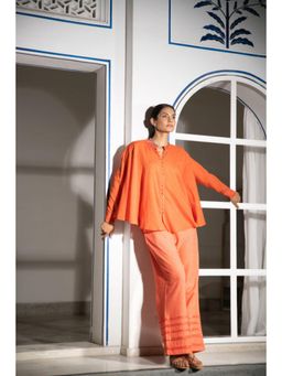 Naav - Noor Poncho Co-Ord set In Orange