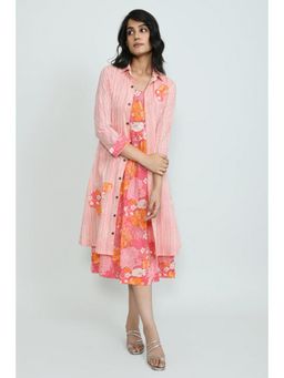 OMAANA - Pink Garden Dress with Jacket