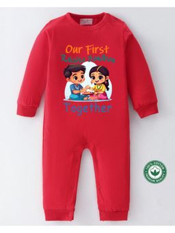 BLUSHES - Red Raksha Bandhan Theme Full Sleeve Bodysuit