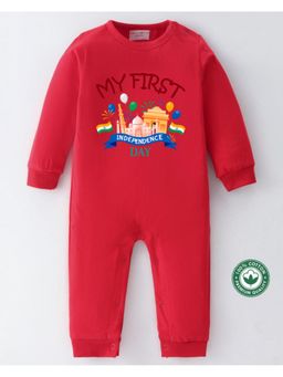 BLUSHES - Red Independence Day Theme Full Sleeve Bodysuit