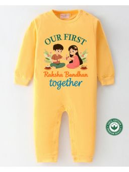 BLUSHES - Yellow Raksha Bandhan Theme Full Sleeve Bodysuit