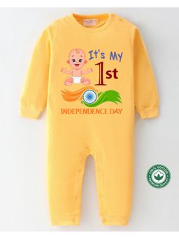 BLUSHES - Yellow Independence Day Theme Full Sleeve Bodysuit