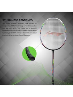 Li-Ning - Challenger Boost Carbon Graphite Strung Badminton and Cover -Multi-Color