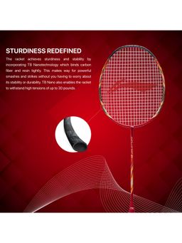 Li-Ning - Challenger Boost Carbon Graphite Strung Badminton and Cover -Multi-Color