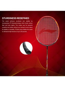 Li-Ning - Challenger Boost Carbon Graphite Strung Badminton and Cover -Multi-Color
