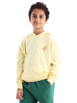 RARE ONES - Kids Mason Light Yellow Cotton Pull On Crew Neck Full Sleeves Fit Sweatshirt