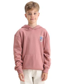 RARE ONES - Kids Zaid Dusky Pink Cotton Hd Print Oversized Sweatshirt