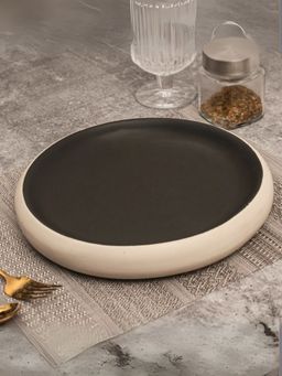 Smokey Cocktail - Artisan Stoneware Serving Plate - White