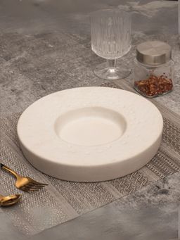 Smokey Cocktail - White Stoneware With Dots - White