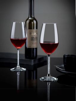 Smokey Cocktail - Swarovski Stem Crystal Wine Glass - Set Of 2