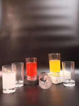 Smokey Cocktail - Tall Animal Shadow Glasses - Set Of 6 (Wolf)