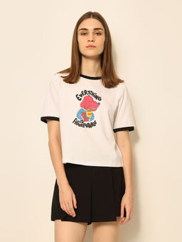 ONLY - Women White Printed T-Shirt