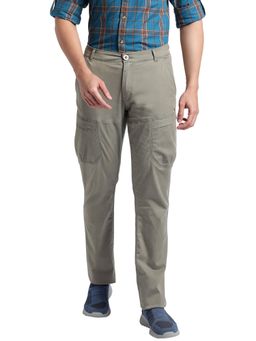 WILDCRAFT - Cotton Solid Olive Regular Fit Casual Trousers