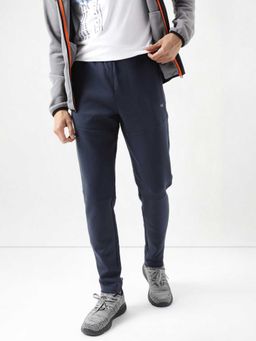 WILDCRAFT - Polyester Solid Navy Blue Regular Fit Trackpants