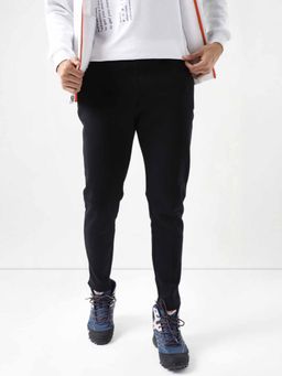 WILDCRAFT - Polyester Solid Black Slim Fit Trackpants
