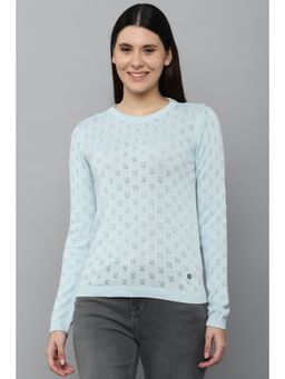 Allen Solly - Women Blue Textured Casual Top