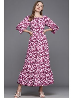 Allen Solly - Women Purple Print Casual Dress