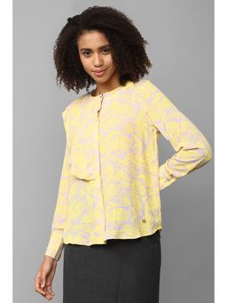 Allen Solly - Women Yellow Print Long Sleeves Shirt