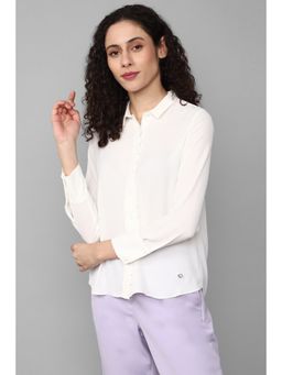 Allen Solly - Women White Solid Long Sleeves Shirt