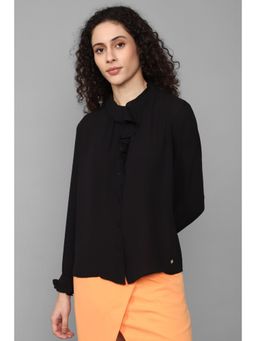 Allen Solly - Women Black Solid Long Sleeves Shirt