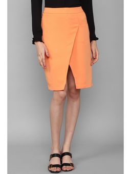 Allen Solly - Women Peach Solid Casual Skirt