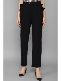 Allen Solly - Women Black Regular Fit Solid Casual Trousers