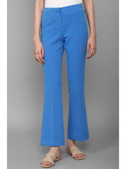 Allen Solly - Women Blue Regular Fit Solid Casual Trousers