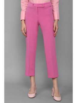 Allen Solly - Women Pink Regular Fit Solid Casual Trousers