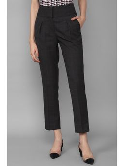 Allen Solly - Women Grey Regular Fit Check Casual Trousers