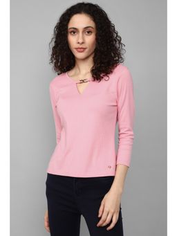 Allen Solly - Women Pink Solid Casual Top