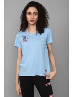 Allen Solly - Women Blue Graphic Print Casual T-shirt