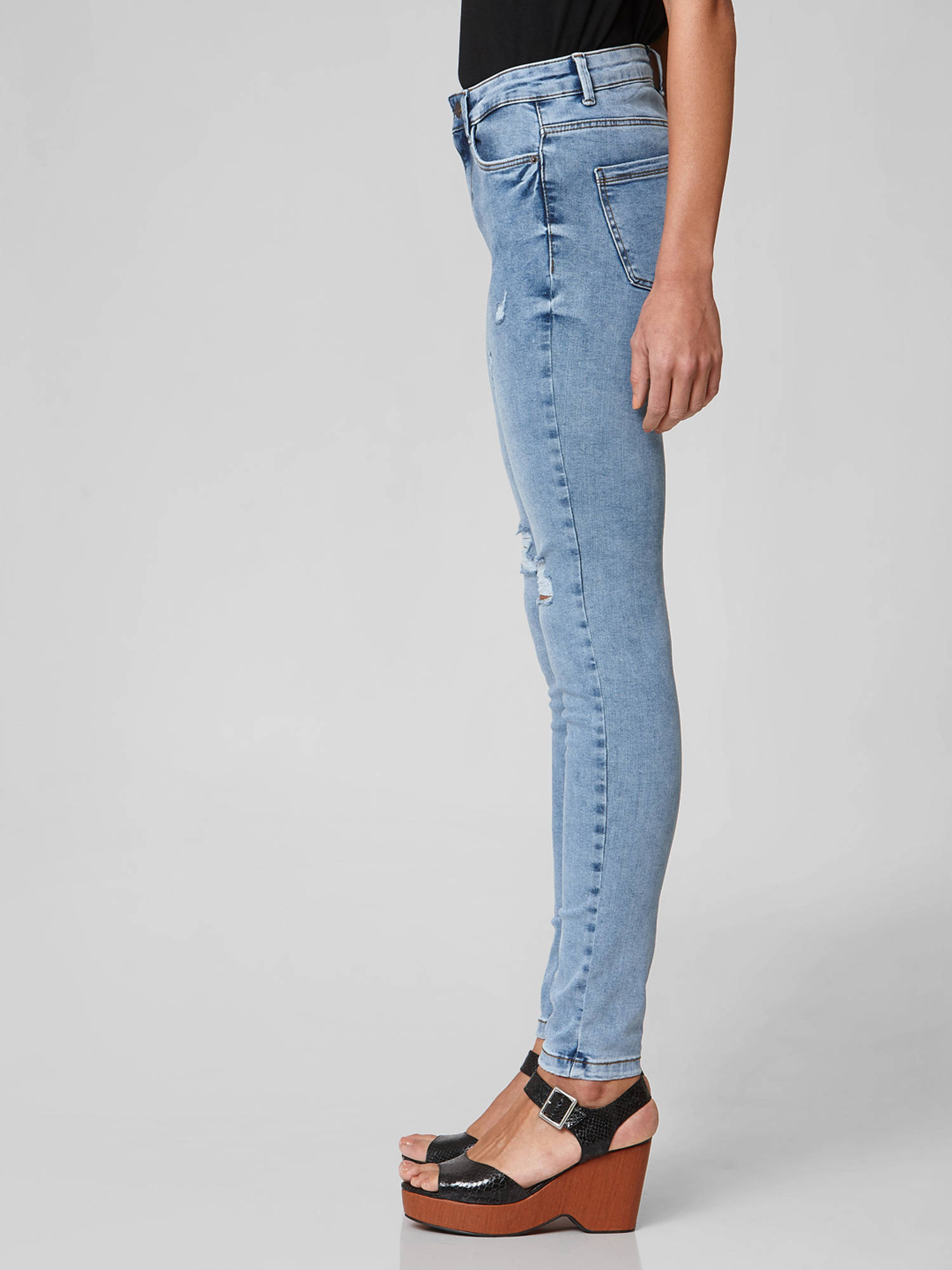 Buy Vero Moda Blue Skinny Rip Jeans 