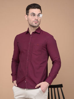 CRIMSOUNE CLUB - Mens Maroon 100% Cotton Shirt