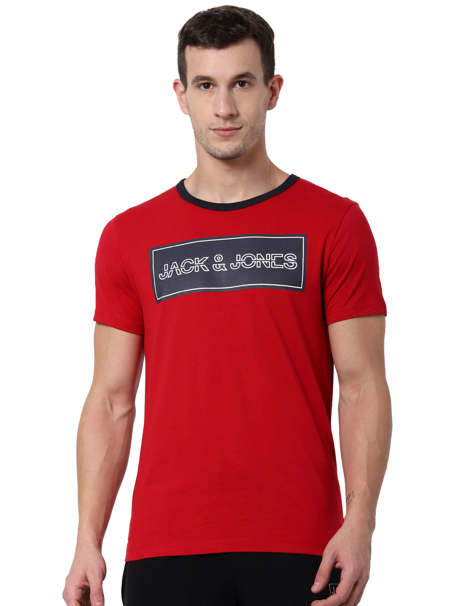 Buy Jack \u0026 Jones Red Printed T-Shirt 