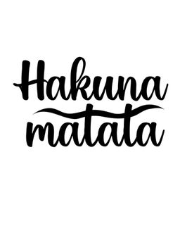 eCraftIndia - "Hakuna Matata" Black Wood Wall Art Cut out, Ready to Hang Home Decor