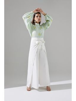 Dorabi - White Wrap Around Palazzo