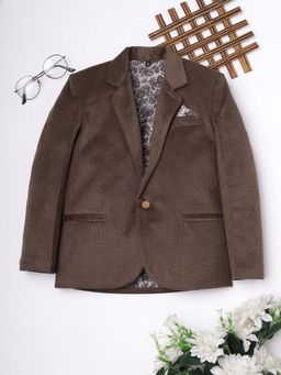 RIDOKIDZ - Boys Full Sleeves Brown Blazer