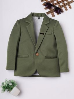 RIDOKIDZ - Boys Full Sleeves Green Blazer