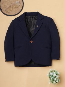 RIDOKIDZ - Boys Full Sleeves Navy Blue Blazer