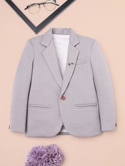 RIDOKIDZ - Boys Full Sleeves Grey Blazer