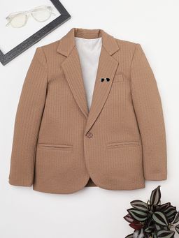 RIDOKIDZ - Boys Full Sleeves Brown Blazer