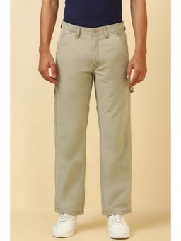 Allen Solly - Men Beige Solid Casual Trouser